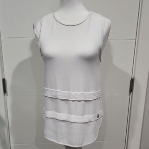 Michael Kors White Boxy Sleeveless Tank Top